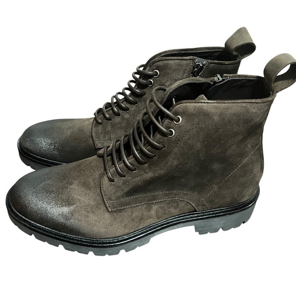 Good Man Brand Men’s Italian Leather‎ Lace/zip Up Modern City Boot Brown Size 10 - Picture 10 of 12